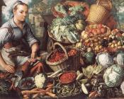 约阿希姆布克莱尔 - Market Woman with Fruit, Vegetables and Poultry